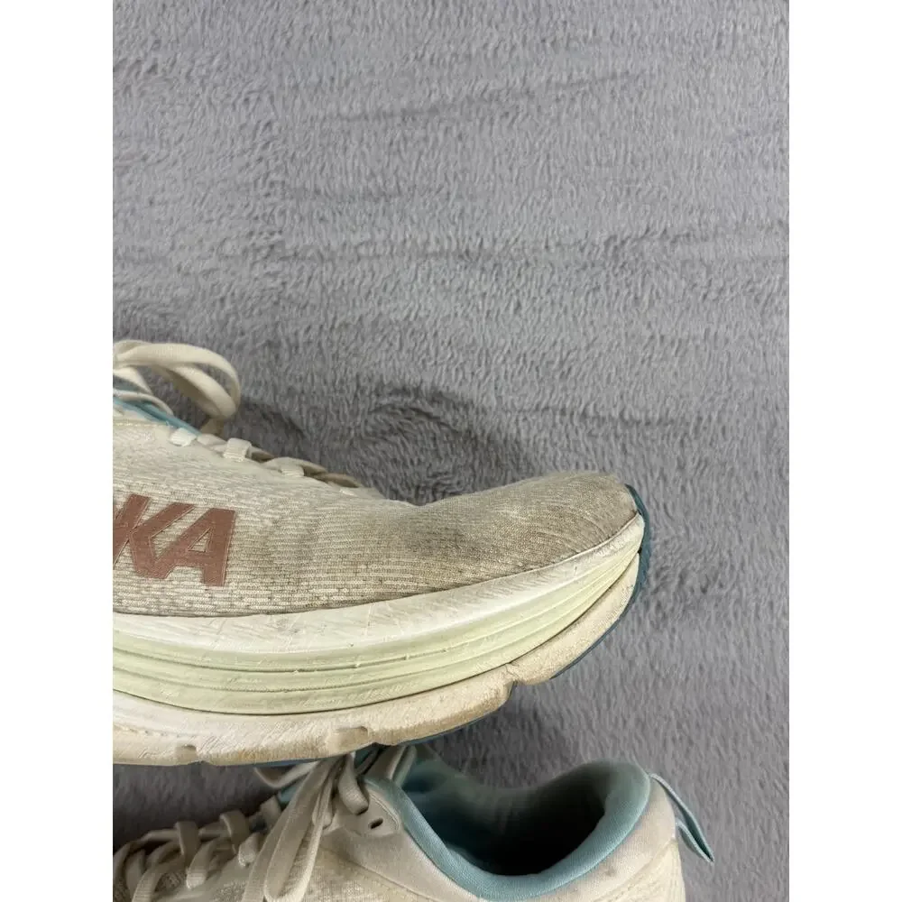 HOKA Gaviota 5 Womens Size 9.5B Running Shoes Size 10 White Teal